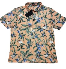 Bad Birdie Polo Shirt Mens Sz XL Flora Fiesta Core Golf Hawaiian UPF 50