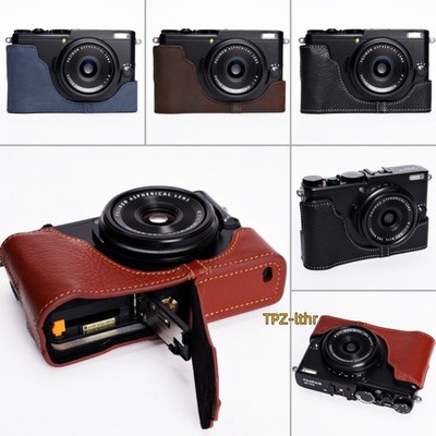 For Fujifilm X70 Handmade Genuine Real Leather Half Camera Case Bag Cover