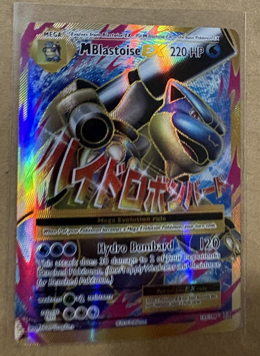 M Mega Blastoise EX (Full Art) 102/108 Pokemon XY Evolutions NM Blue