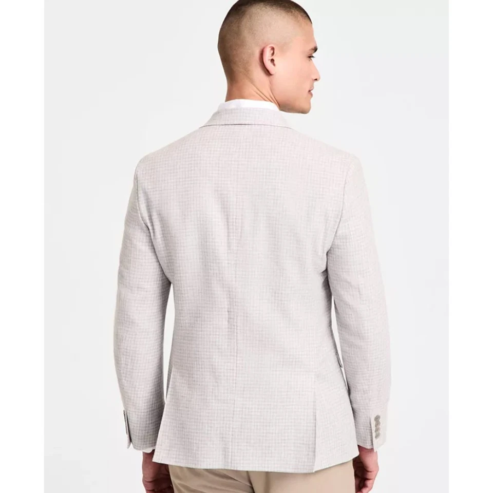 Blazer Traje Tommy Hilfiger Para Hombre Blanco/Tostado Cuadros Conrad Ajuste Moderno Talla 40S Foto 2 de 4