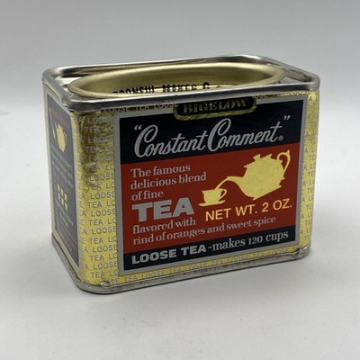 Used Vintage Bigelow Constant Comment Tea Tin 3 x 2  x 2  Empty