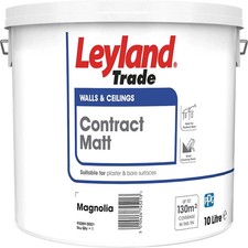 Leyland Trade Contract 10Ltr Magnolia Matt Emulsion Paint