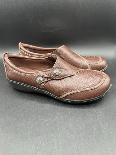 Mocassino donna Clarks Ashland Lane slip on in pelle marrone taglia 8M