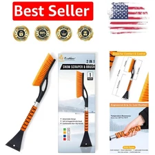 27-Inch Lightweight Ice Scraper & Snow Brush - Scratch-Free Winter Essential
