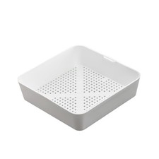 STEADYKLEEN - 8.5-inch Floor Sink Drain 8 1/2" Square with 3/16" Holes, White