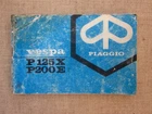 Piaggio Vespa P125X - P200E original use and maintenance manual P 125 X 200 E