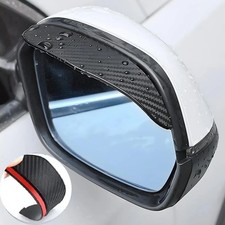 2X Carbon Fibre Black Car SUV Rear View Side Mirror Rain Visor Guard Accessories