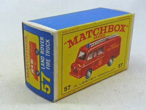 Lesney Matchbox Toys MB57c Land Rover Fire Engine ORIGINAL Empty E4 Type Box