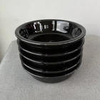 FIESTA 5 VGUC BLACK 6 7/8” HLC Retired Medium BOWLS 19oz Fiestaware Cereal Coupe