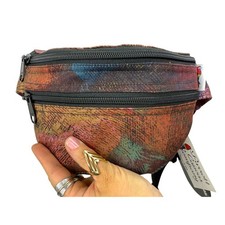 90's Unisex PARROT CANVAS COMPANY USA gold abstract fanny pack