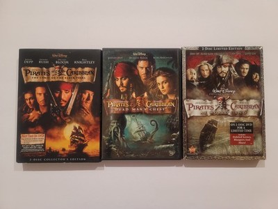 Pirates of the Caribbean Dvds Trilogy Lot Of 3