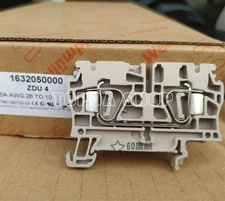 100pcs terminal block 4 square ZDU4 4mm2 1632050000 rail terminal