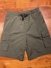 Southpole Boy's Drawstring Easy Cargo Shorts Khaki Size Large