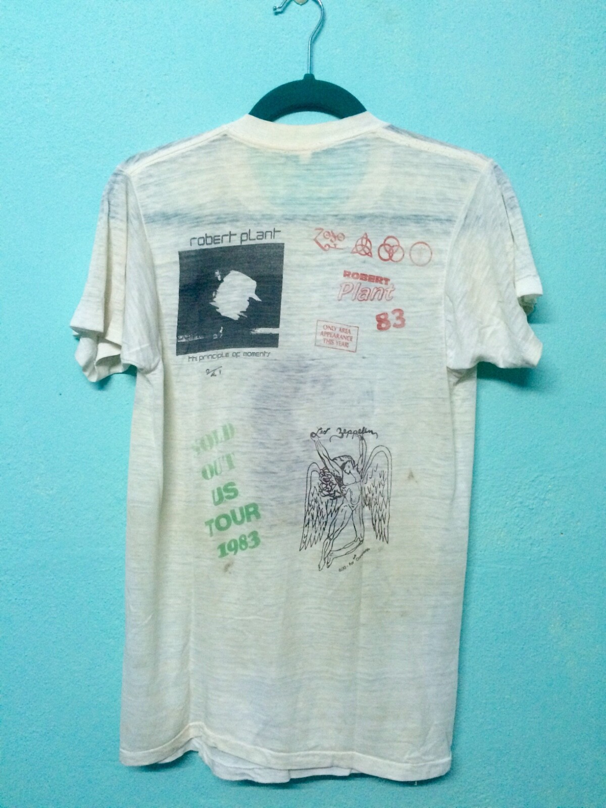 Rare!! Vtg Robert Plant The Principle Of Moments' Sold Out Us Tour 1983' image 2