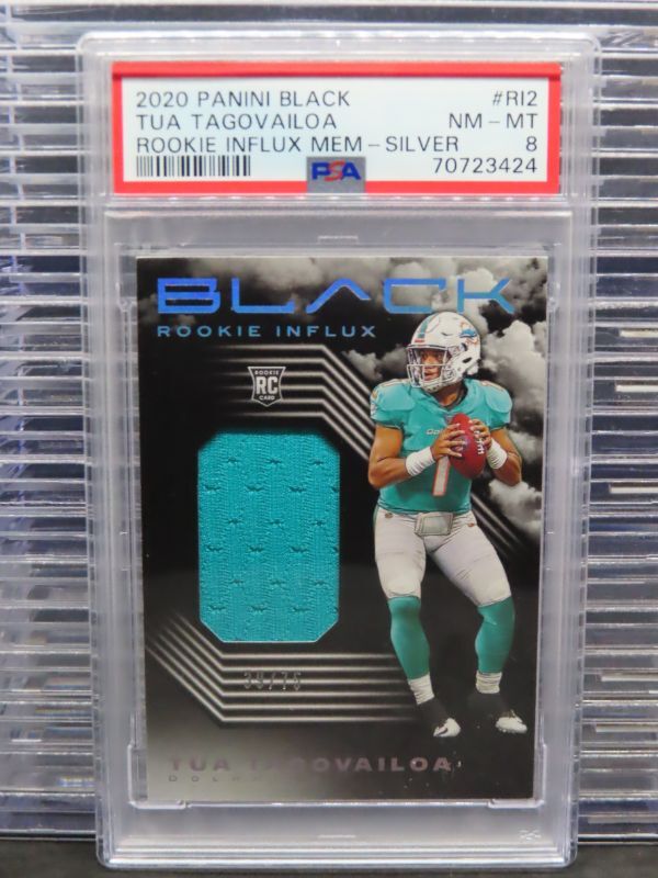 Tua Tagovailoa Panini Black Rookie Influx Memorabilia #RI2 Silver