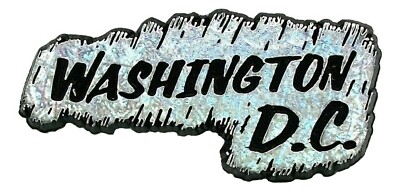 Washington D.C. Silver Prism Fridge Magnet
