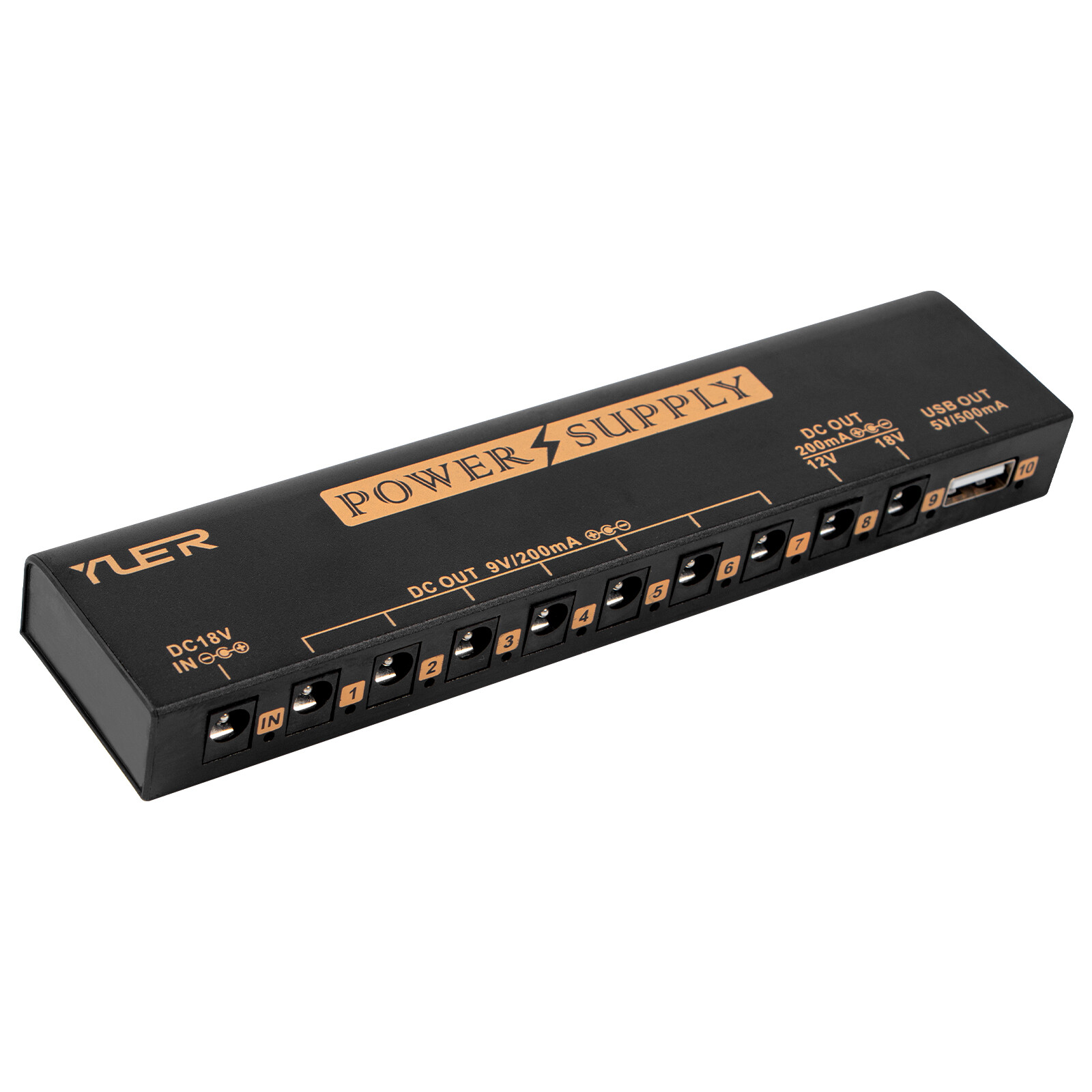 YUER Guitar Pedal Power Supply Effect Pedals Power Brick 9V 12V