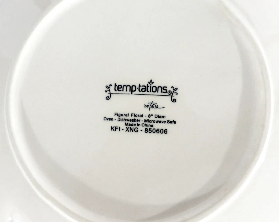 Juego de 3 platos de ensalada florales figurativos Temptations de 8" Foto 3 de 3