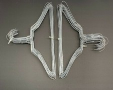 Lot of 50 Silver Metal Wire Clothes Coat Hangers Adult 14.5 Inch