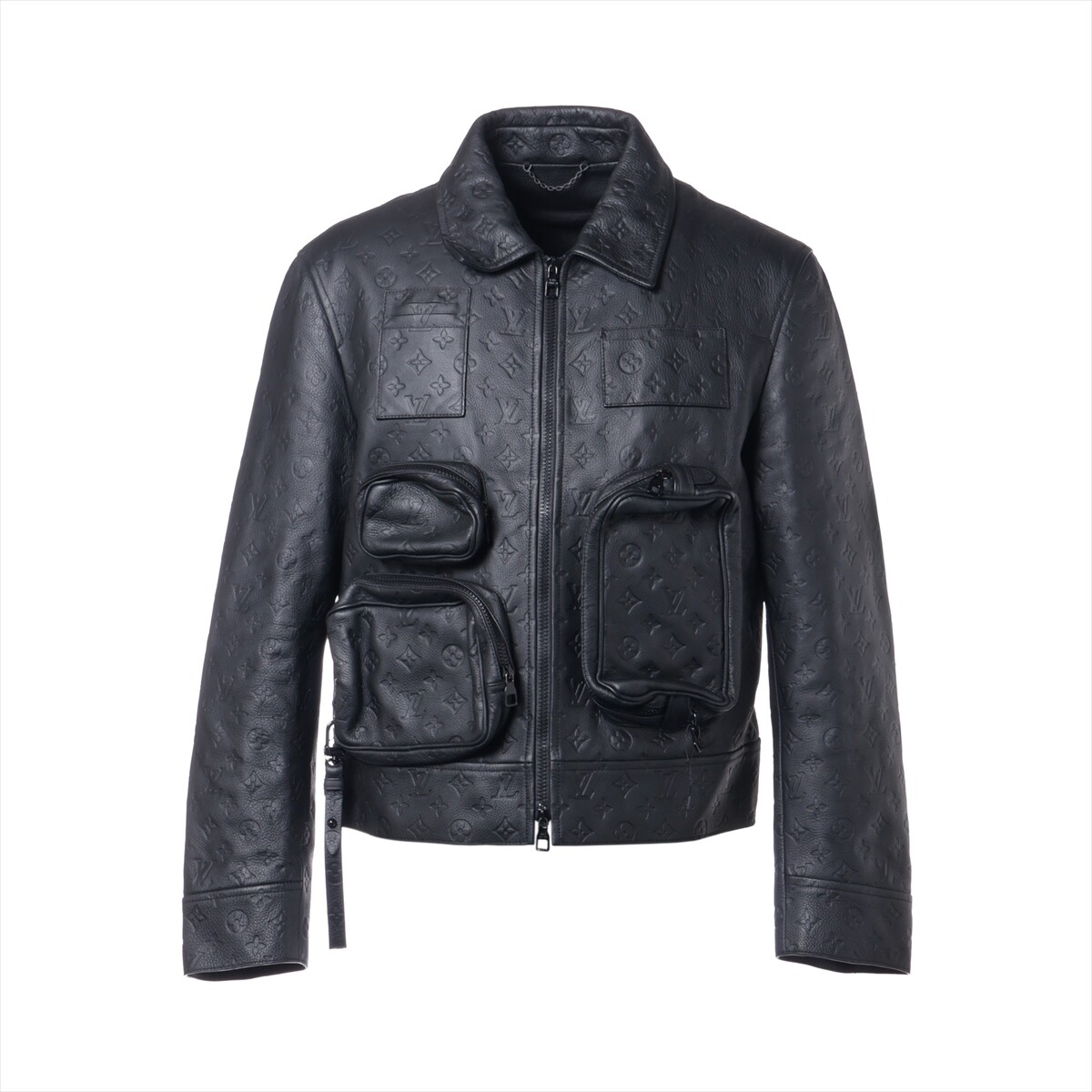 Louis Vuitton 21SS Leather Leather jacket 46 Men's Black Louis Vuitton 21SS Leather Leather jacket 46 Men's Black