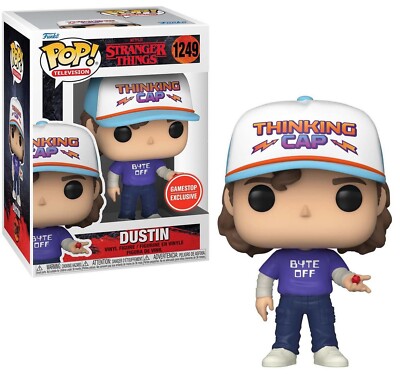 POP Television Dustin w/ Thinking Cap Vinyl Figure #1249 [Byte-Off