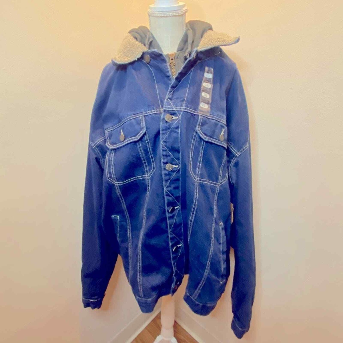 Elkmont Outfitters Denim Jacket with Attached Hoodie