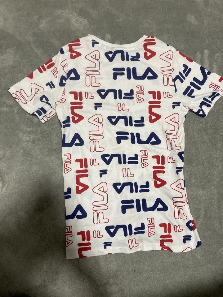 Camiseta Fila Juvenil Blanca Roja y Azul M 10/12 Foto 4 de 4