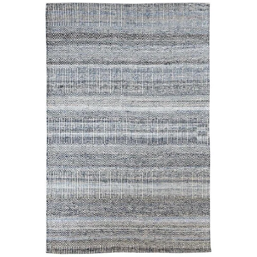 Uttermost Bolivia 96x120" Contemporary Hand-woven Wool Rug in Denim Blue - Picture 1 of 3