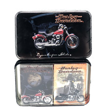 Harley Davidson Motorcycles Playing Cards collector tin dyna super glide 2 decks
