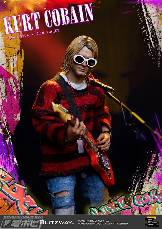 NIRVANA カートコバーン フィギュア　blitzway Blitzway Kurt Cobain Nirvana Band Lead Singer 1/6 Action