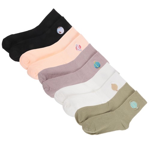 ZFSOCK Chaussettes Pour Femmes En Coton : Chaussettes En Coton Respirantes Avec Bordure Confortable Et Orteils Sans Couture - Idéales Pour Les Filles Au Bureau, L'école Et Les Loisirs, Noires, 5