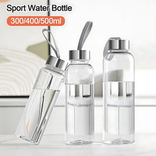 Portable Water Bottle Gym Outdoor Travel Square Clear Plastic Drinking Bottles