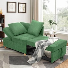 4-in-1 Convertible Sofa Bed  Sleeper Sofa Pull Out Couch Bed, 3-Seater Loveseat 