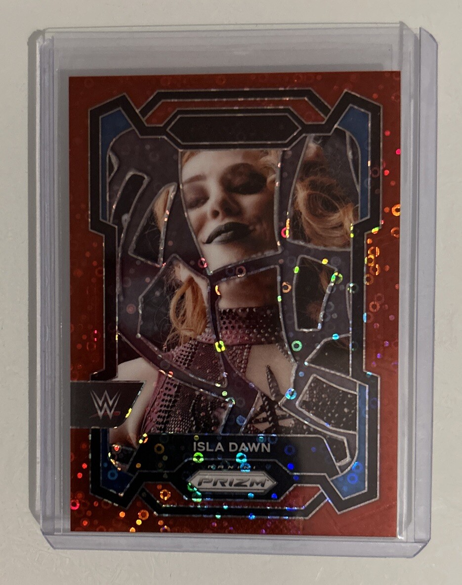 2024 Panini Prizm WWE #194 Isla Dawn Under Card Red Prizm #50/99