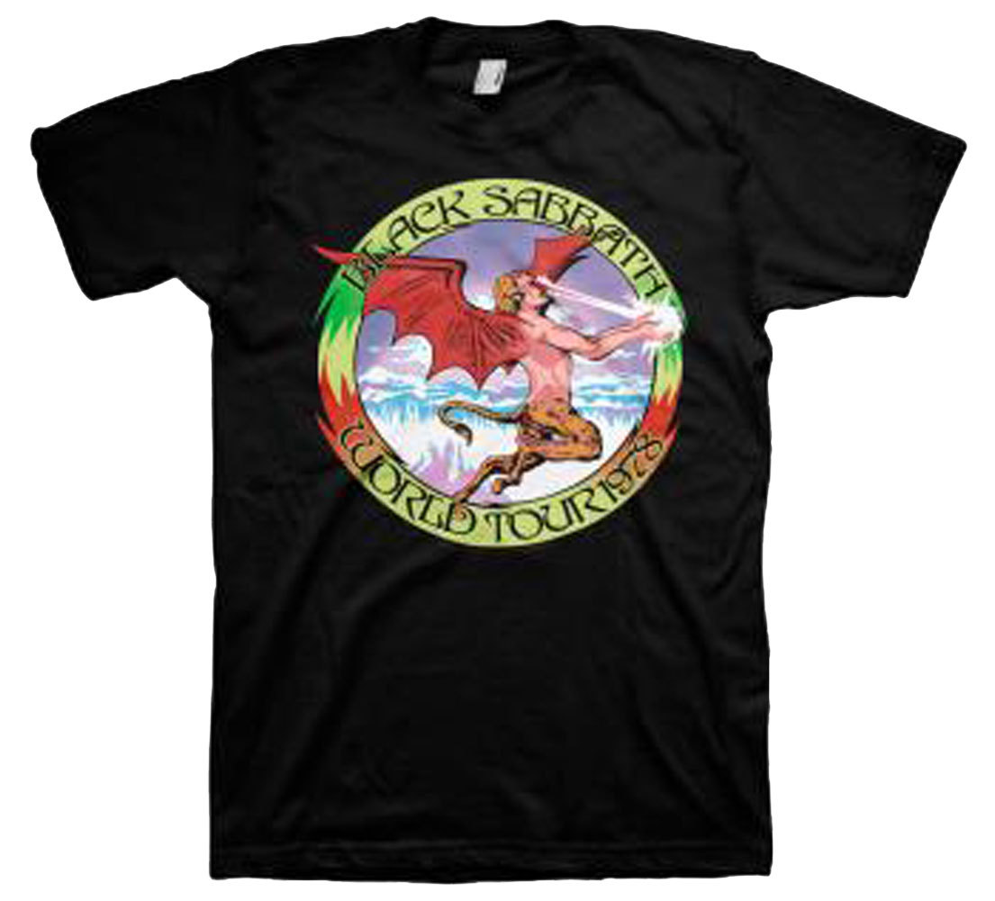Official Black Sabbath World Tour 78 Adult T-shirt -Rock Band Ozzy