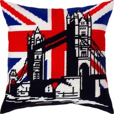Needlepoint/Tapestry Pillow Cover DIY Kit ,"V434: Great Britain"