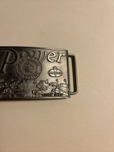 1975 Red Crown Gasoline Amoco Oil Company Gas 1923 Billboard Vintage Belt Buckle - Picture 3 of 5