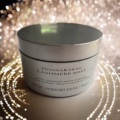 Donna Karan Cashmere Mist Silver Shimmer Body Powder - 75g/2.6oz FREE SHIPPING!