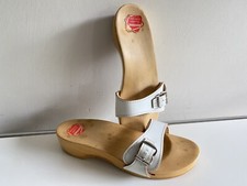 Berkemann Holz-Pantienen Pantoletten Schuhe Clogs Sandalen Klappern 38 Antik Rar