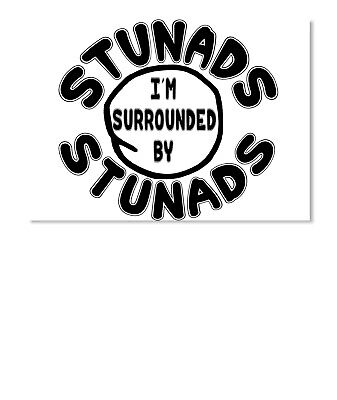 c25-6" x 3.75" Vinyl Decal Sticker Surrounded By Idiots