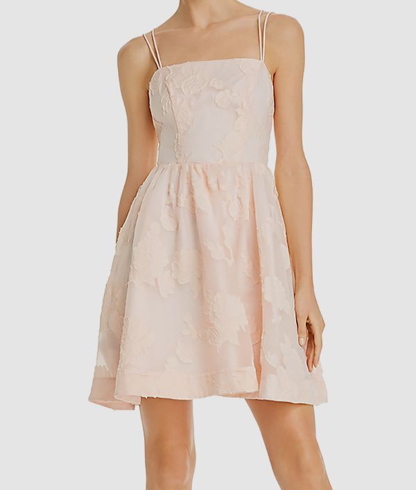 keepsake pink floral dress $250 Keepsake Women's Pink Sleeveless Floral Lace Embroidered Mini Dress  Size 4