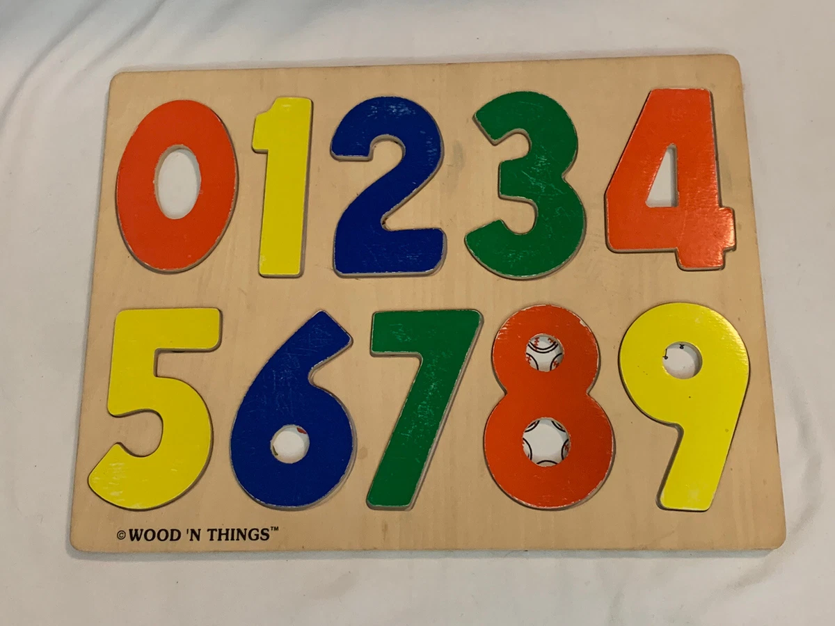 wood 'n things wooden number puzzle