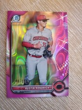 2022 Bowman Chrome Prospects Austin Hendrick #BCP-33 Fuchsia Lava Refractor /199