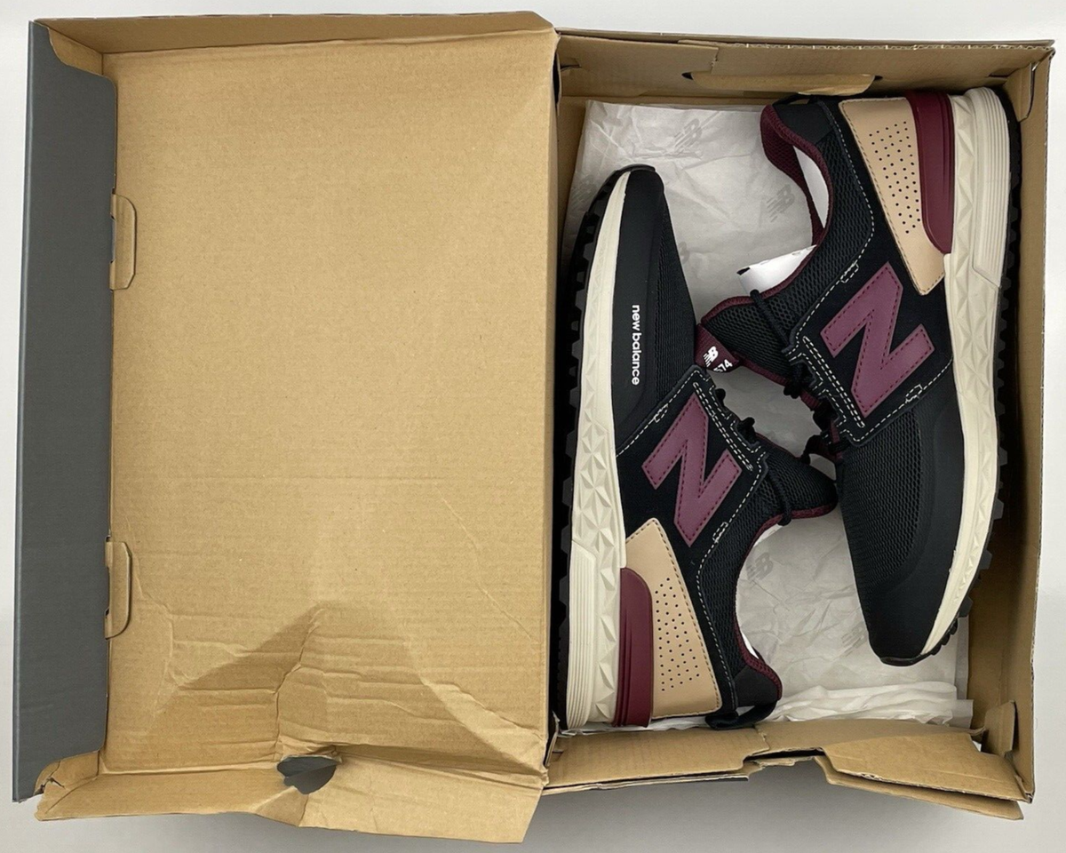 New Balance 574 Sport Decon Black Burgundy MS574DTY Size D NIB