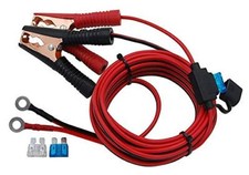 16 AWG Extension Cord Eyelet Terminal with Battery Clamp 12V/ 24V Battery Cli...