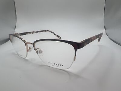 新品☆ TED BAKER サイズ0 Ted Baker London TW513 BUR 56/18-140 B:39 works half rim eye