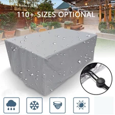 Waterproof Garden Patio Outdoor Furniture Sofa Couch Chair Table Covers Silver