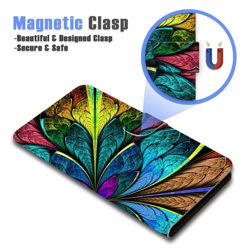 ( For Oppo Reno Z ) Flip Wallet Case Cover AJ40213 Abstract Flower - Photo 4 sur 5