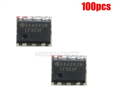 100Pcs Jfet Dual Dip Operational Amplifier Op Amp LF353P ( LF353 LF-353 ) Ic ai