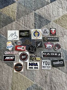 SHOT Show 23A Gun Stickers Dpms Sabre Icc Ammo Palmetto Riton Sousa Taurus Lwrci